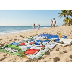 Sonic beach towel or bath towel