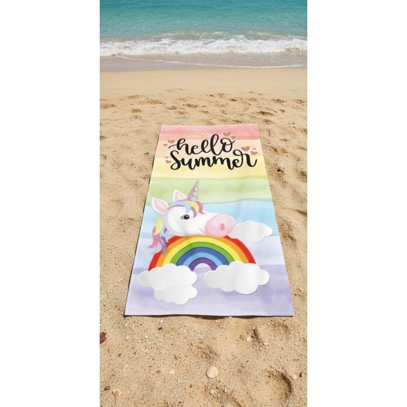 Drap de plage ou drap de bain Licorne