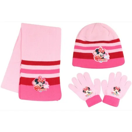 Ensemble de Bonnet Gants Echarpe Minnie 