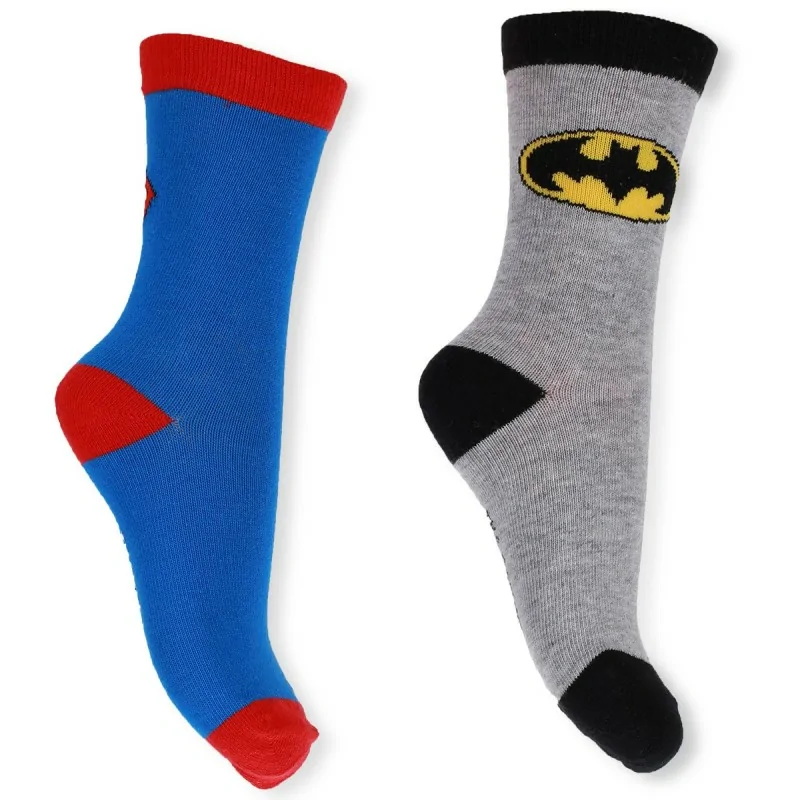 Lot De 3 Paires De Chaussettes Superman et Batman Lot De 3 Paires De Chaussettes Superman et Batman