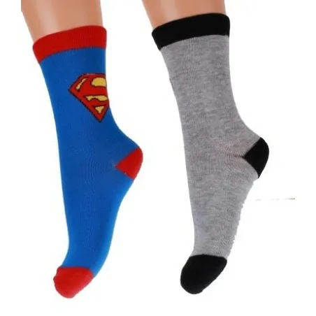 Lot De 2 Paires De Chaussettes Superman et Batman