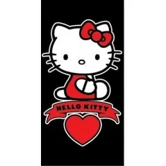 Serviette de Plage Coeur Hello Kitty