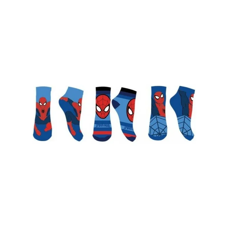 Lot de 3 Paires Socquettes Spiderman Marvel Lot de 3 Paires Socquettes Spiderman Marvel