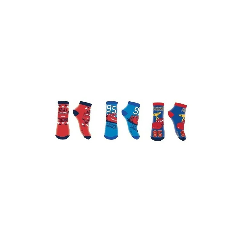Lot de 3 Paires Socquettes Cars Disney Lot de 3 Paires Socquettes Cars Disney
