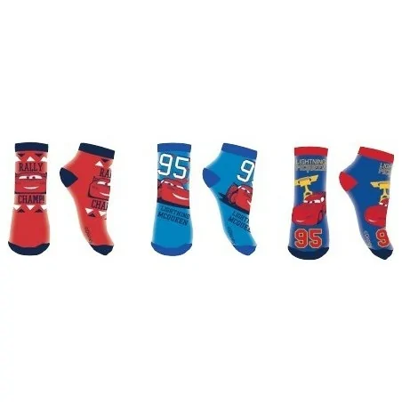 Lot de 3 Paires Socquettes Cars Disney
