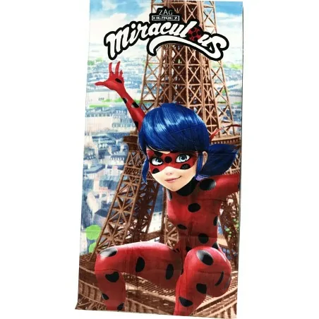 Serviette de Plage Miraculous EN COTON