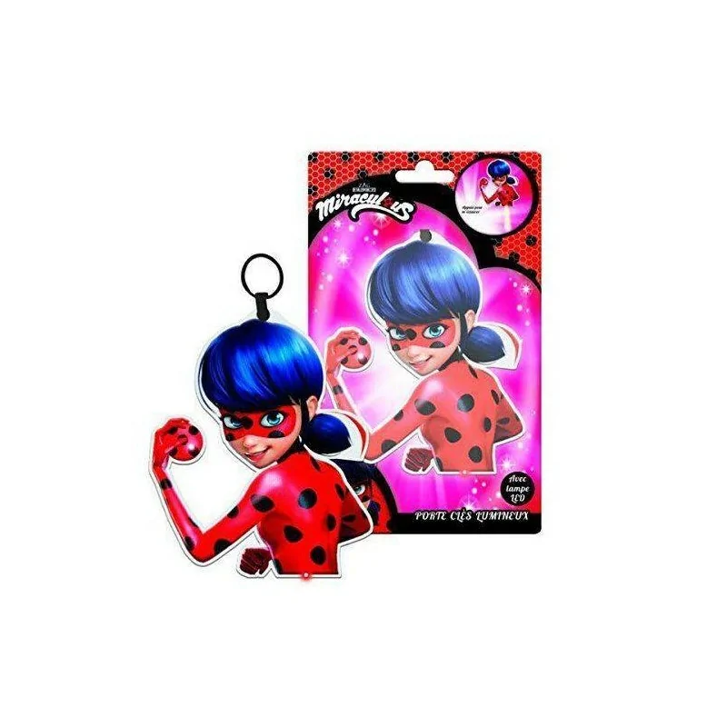 porte clés lumineux led Miraculous en pvc 11cm