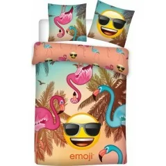Housse de couette Emoji avec Taie d'oreiller