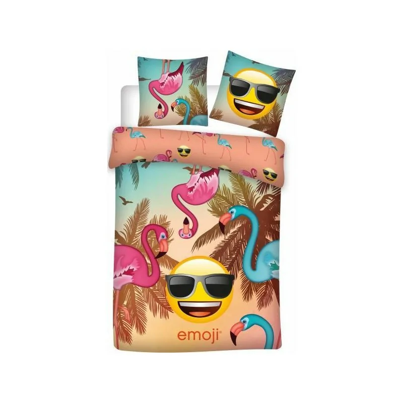 Housse de couette Emoji avec Taie d'oreiller