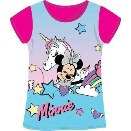 Tee-Shirt Manches Courtes Minnie Disney FILLE pas cher