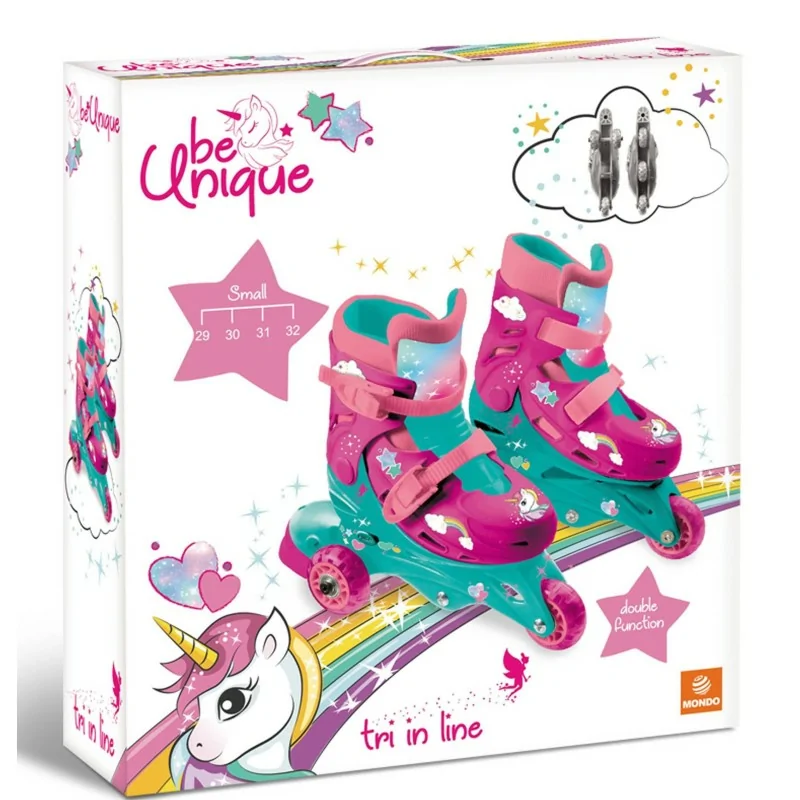 Patins En Ligne - 3 Roues évolutifs 2 en 1 en Licorne Patins En Ligne - 3 Roues évolutifs 2 en 1 en Licorne