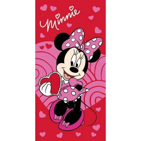 Drap de plage ou drap de bain Minnie Rouge