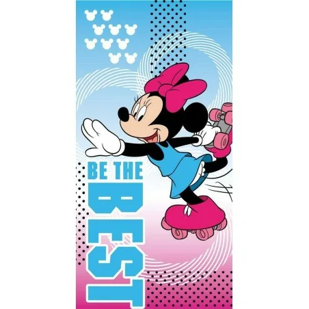 Drap de plage ou drap de bain Minnie roller