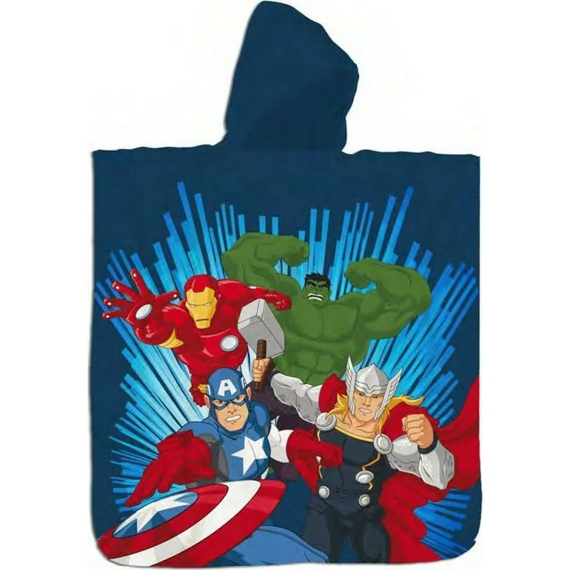 Poncho de bain Avengers à capuche en coton Poncho de bain Avengers à capuche en coton