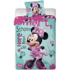 Parure Housse de couette Minnie and Mickey Love en polyester