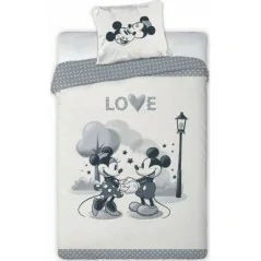 Parure Housse de couette Minnie and Mickey Love en polyester