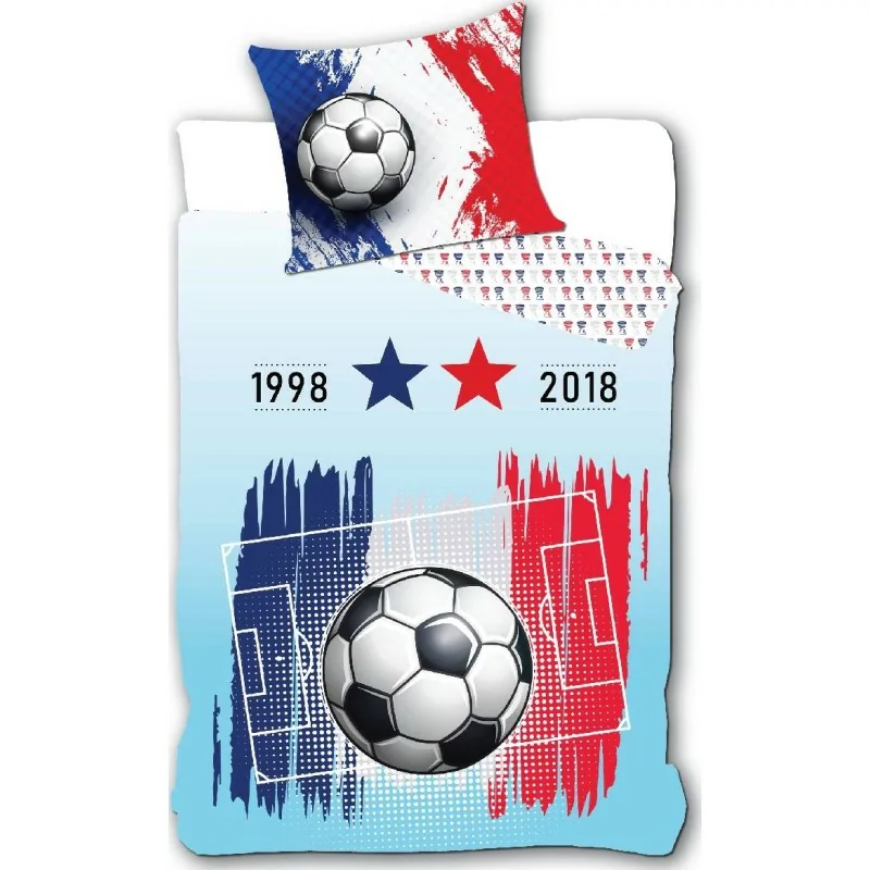 Parure de lit football France 2 Etoiles en coton