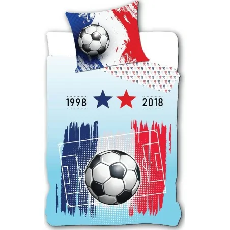 Parure de lit football France 2 Etoiles en coton