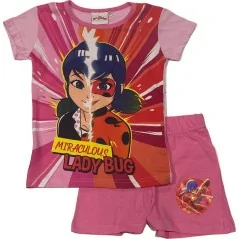 Ensemble pyjama Tee-shirt manches courtes et short Miraculous- Ladybug