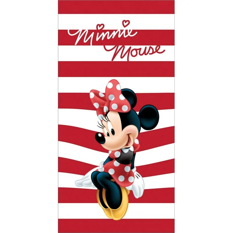 Serviette de Plage Minnie Disney avec rayures Serviette de Plage Minnie Disney avec rayures