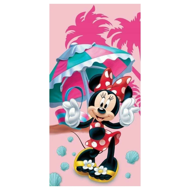 Drap de Plage Minnie disney en rose