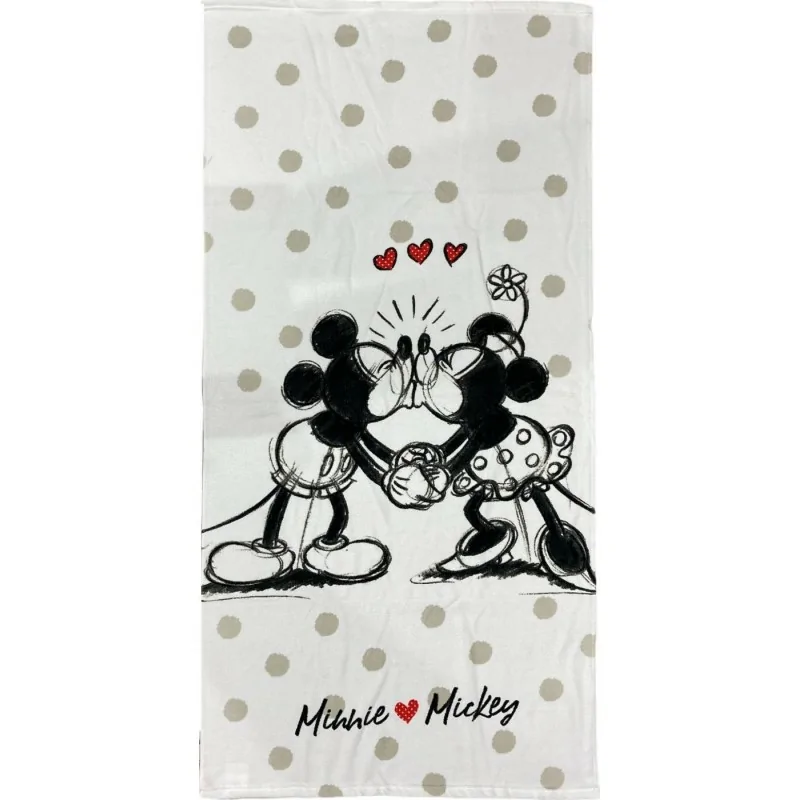 Drap de plage ou drap de bain Mickey et Minnie Drap de plage ou drap de bain Mickey et Minnie