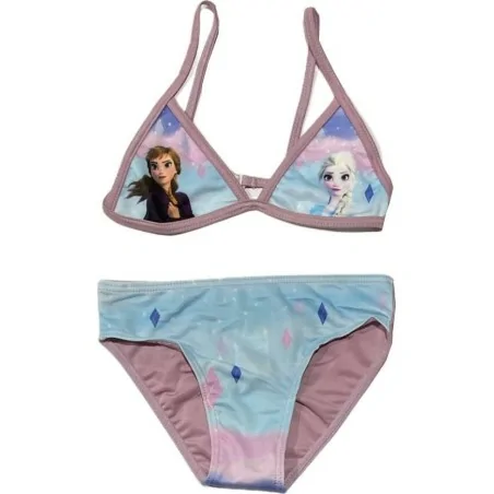 Maillot De Bain Bikini 2 Pièces La Reine Des Neiges - Pour Fille - Imprimé Disney