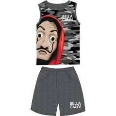 Ensemble T-shirt Débardeur avec short Bella Ciao -  La casa de papel