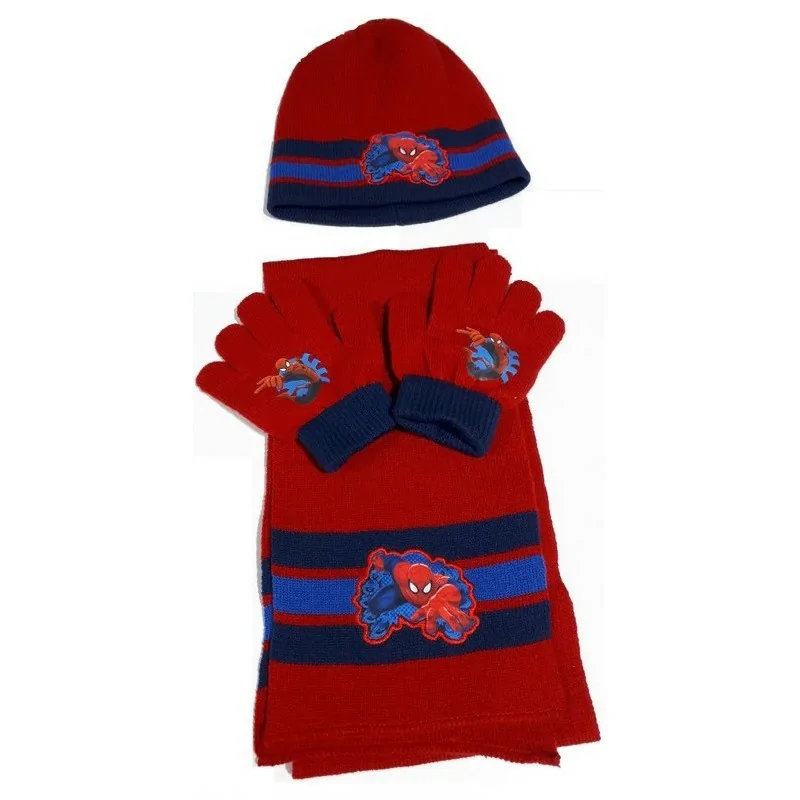 Ensemble Bonnet Gants Echarpe Spiderman Marvel rouge Ensemble Bonnet Gants Echarpe Spiderman Marvel rouge