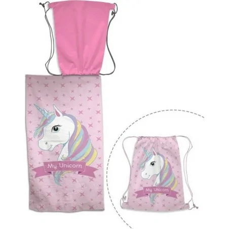 Drap De Plage Licorne Avec  Sac De Piscine