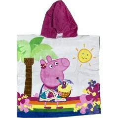 Poncho De Bain Peppa Pig À Capuche En Coton