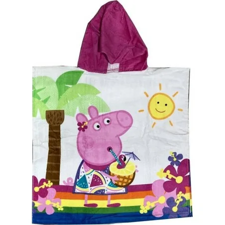 Poncho De Bain Peppa Pig À Capuche En Coton