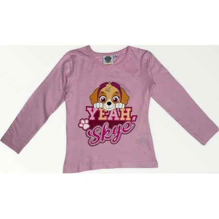 T-Shirt Manches Longues Paw Patrol En Rose