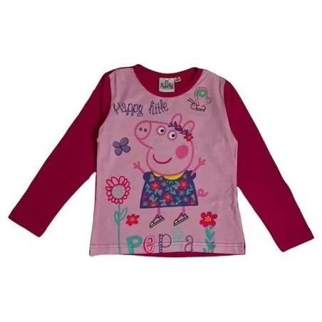 T-Shirt Manches Longues Peppa Pig En Rose