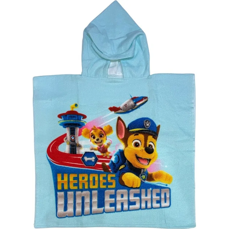 Poncho de bain Paw Patrol à capuche
