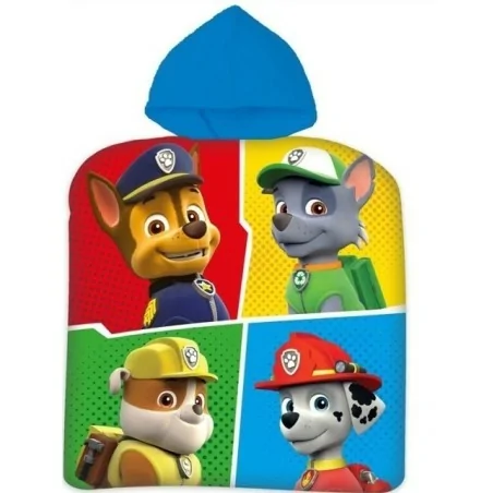 Poncho de bain Paw Patrol à capuche