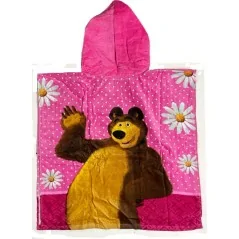 Poncho de bain à capuche Masha and Bear